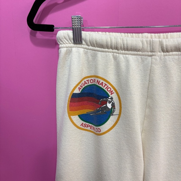 AVIATOR NATION ASPEN SWEATPANTS - WHITE - Picture 3 of 5